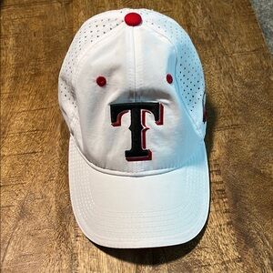 Texas rangers and Argyle Cap with Red and Black T Logo